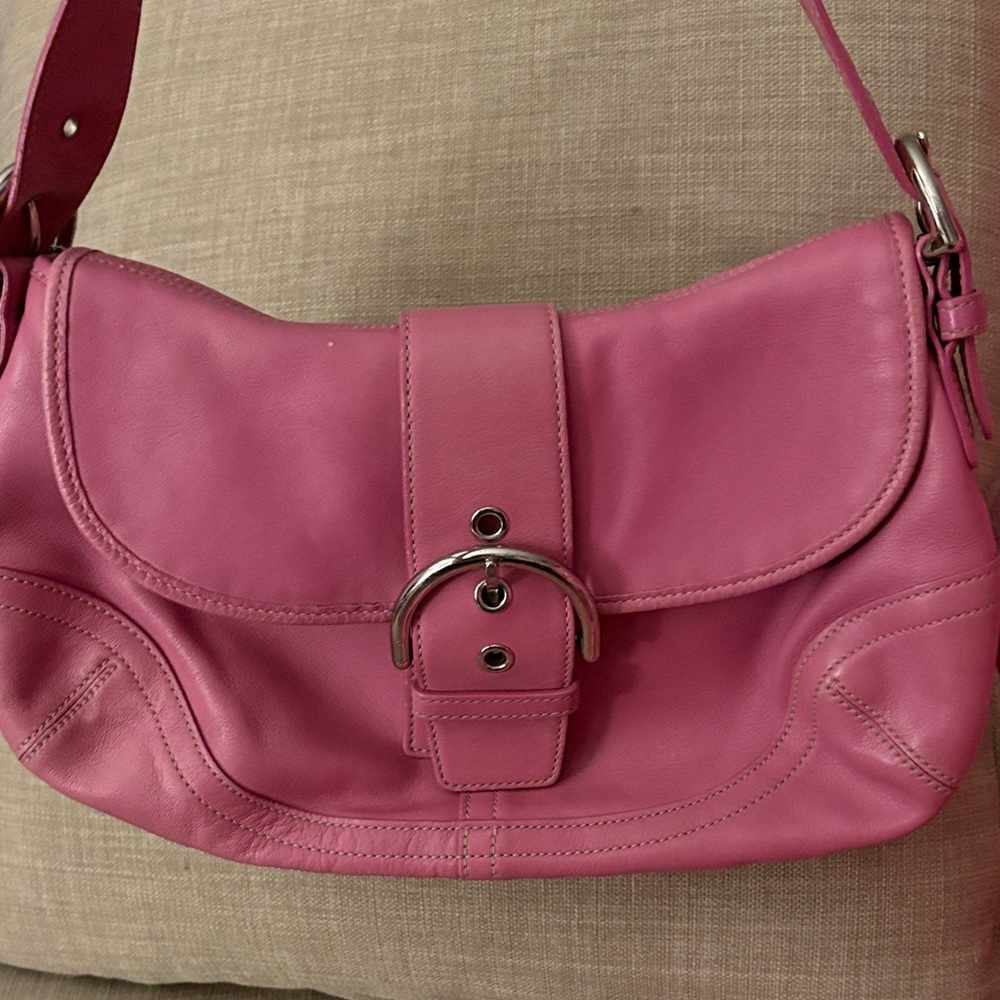 Pink coach Y2K SoHo bag